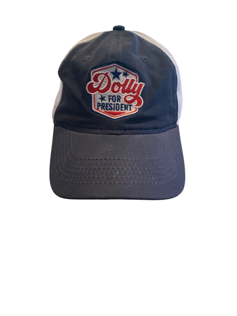 Dolly Parton for President Mesh Trucker Hat Cap Navy Blue